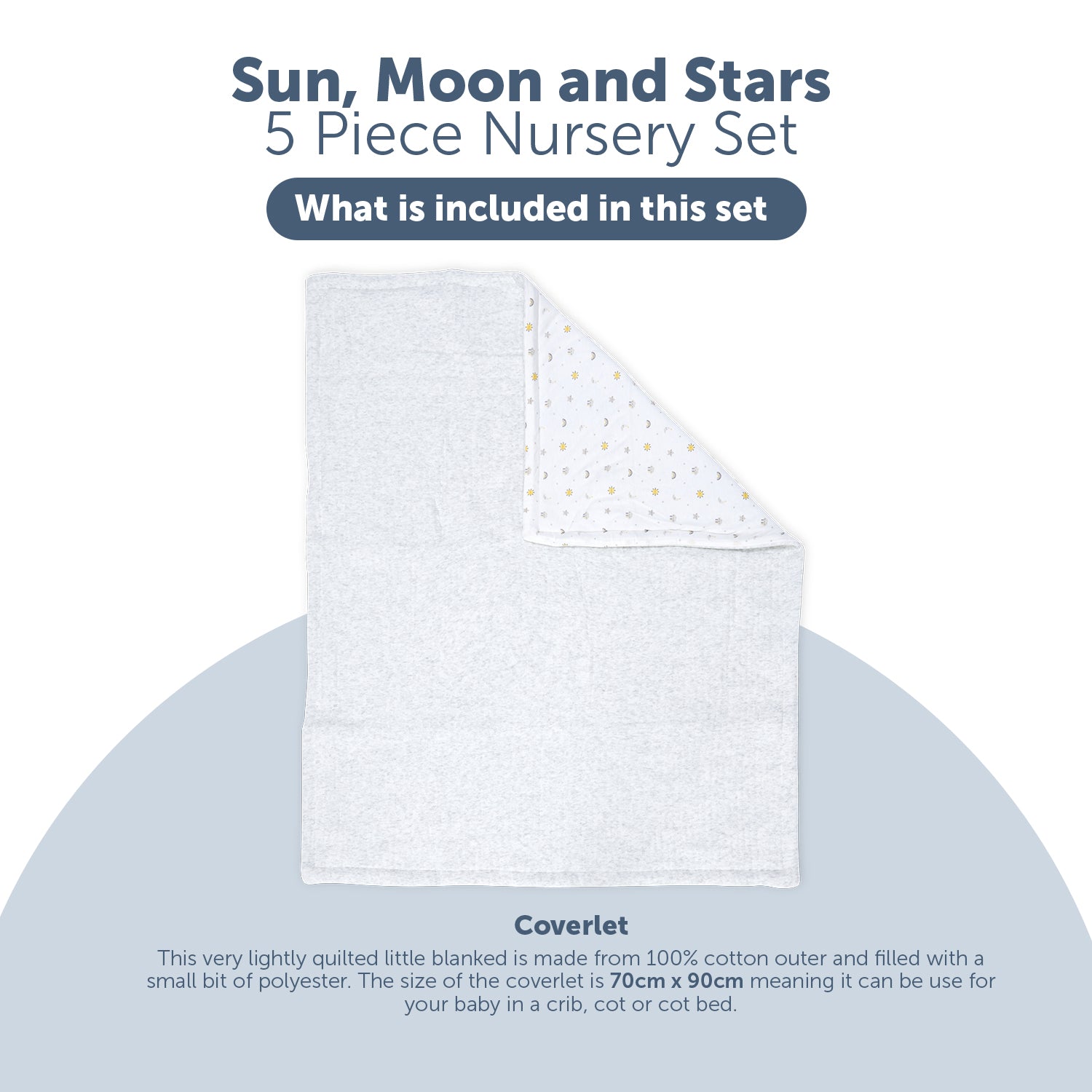 Babybett-Bettwäscheset - 70 x 140 cm - 5-teilig