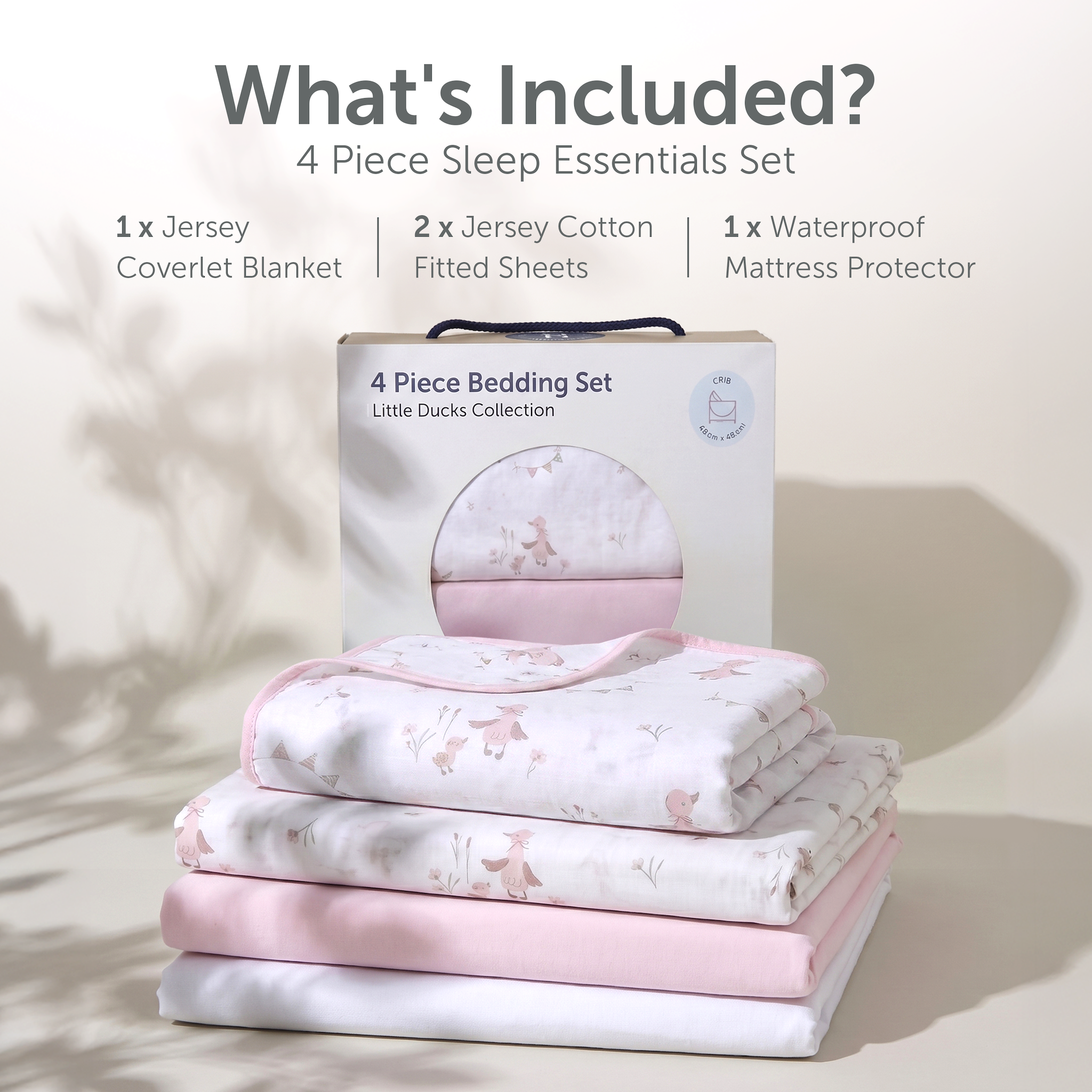 Babybettwäsche-Set - 45 x 90 cm - 4-teilig