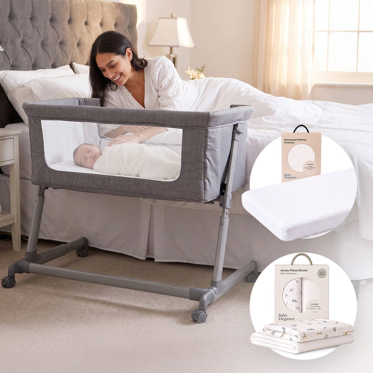 Dote Bedside-Paket mit Bettlaken und Matratzenschoner