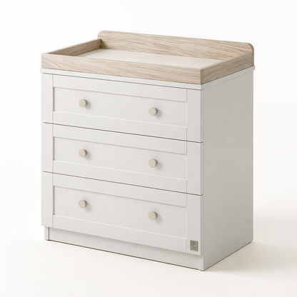Haddington Set aus Kinderbett mit Wickeltisch und Kommode