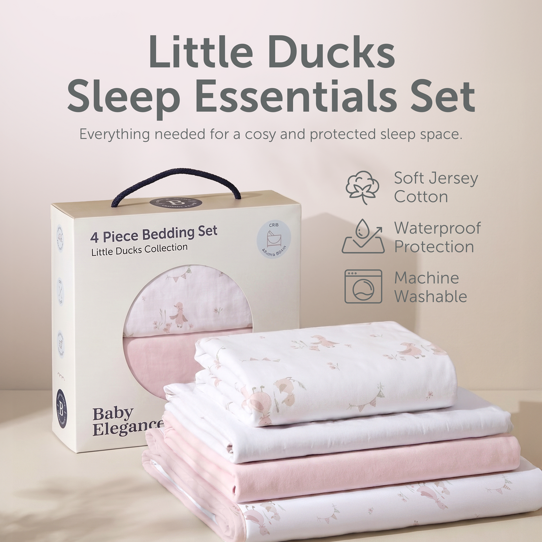 Babybettwäsche-Set - 45 x 90 cm - 4-teilig