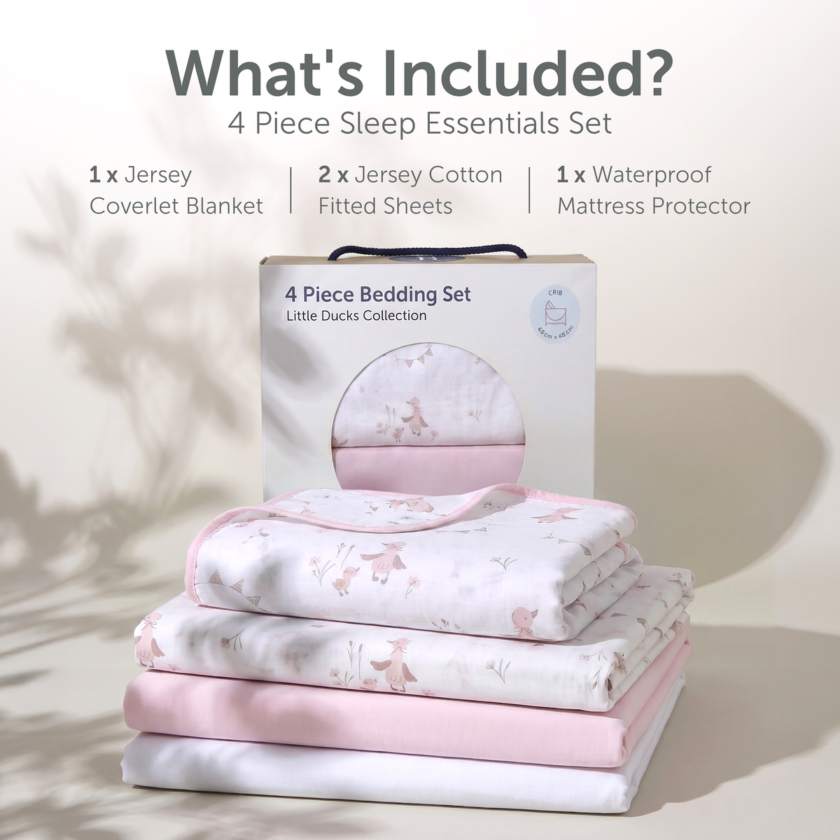 Babybettwäsche-Set - 45 x 90 cm - 4-teilig