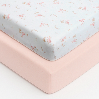 Laken für Babykörbchen – 35 x 75 cm – 2er-Pack