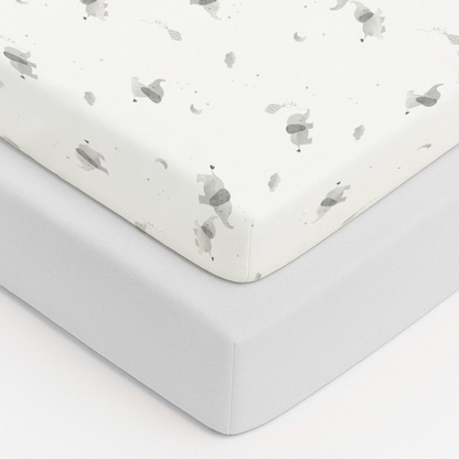 Laken für Babykörbchen – 35 x 75 cm – 2er-Pack