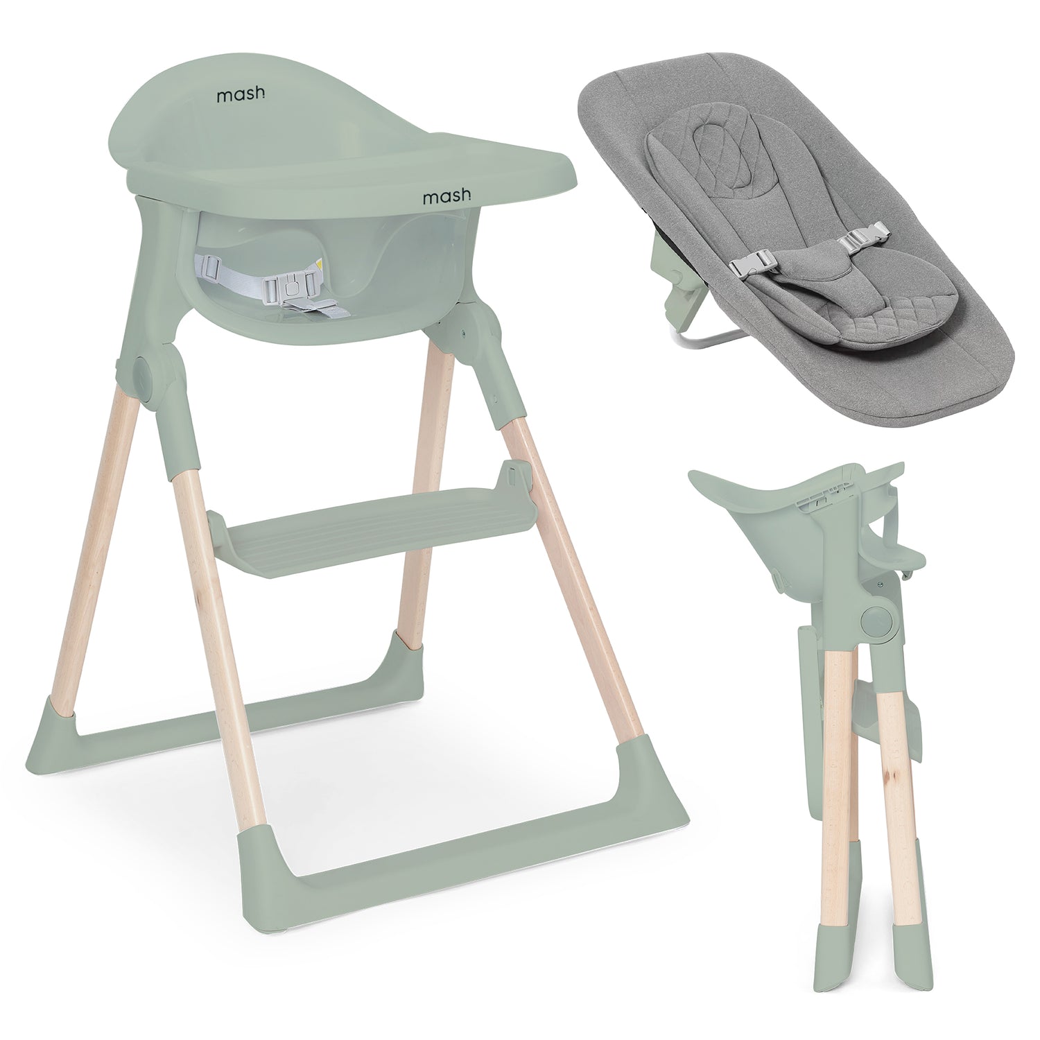 Mash High Chair &amp; Newborn Seat - Sage