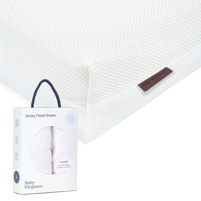 Cot Bed Mattress (Breath Dry Fibre) &amp; Sheets Bundle