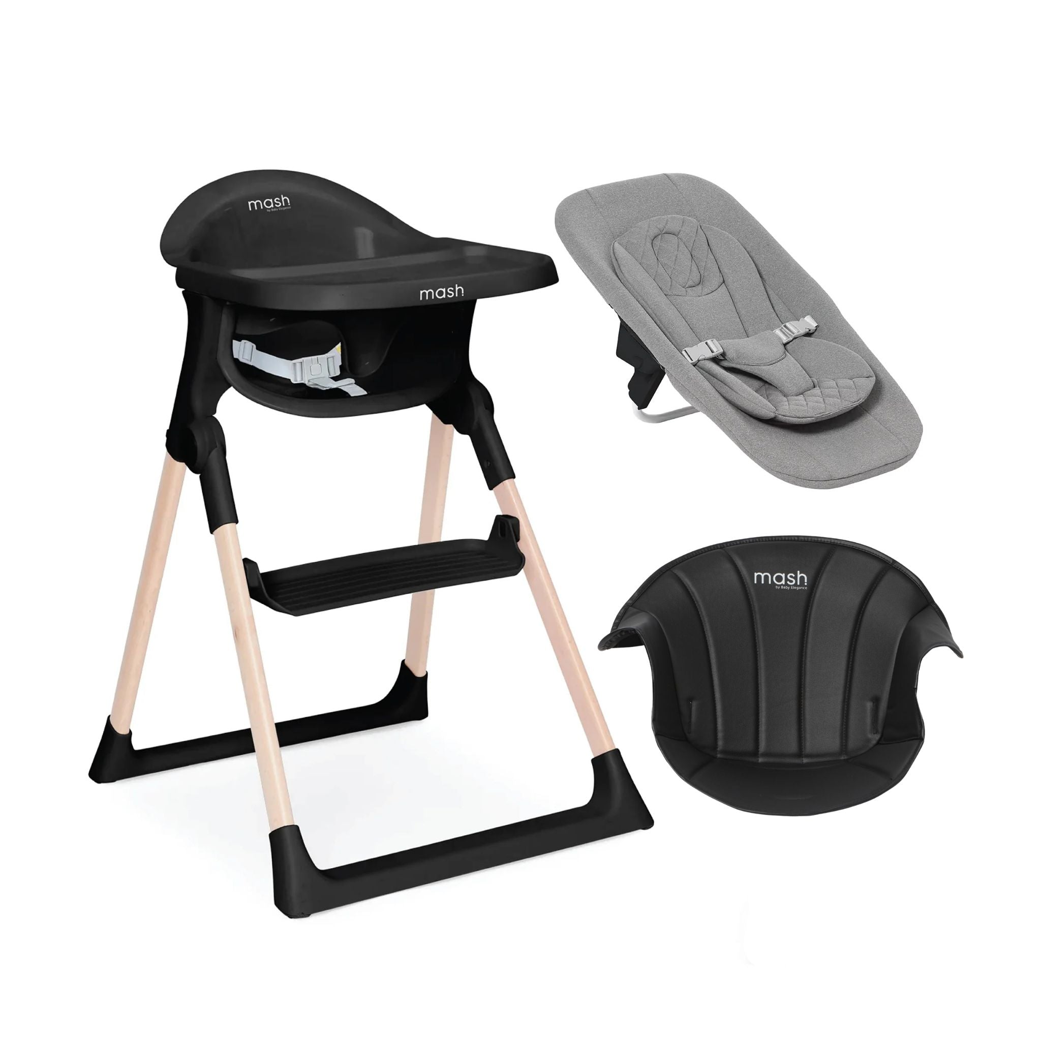 Mash High Chair Bundle - Black