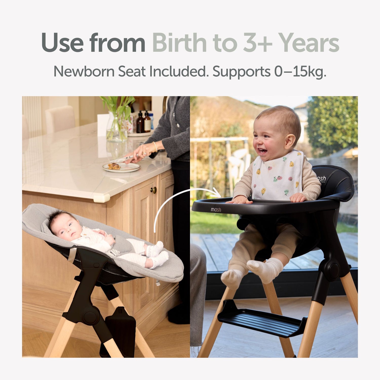Mash High Chair Bundle - Black