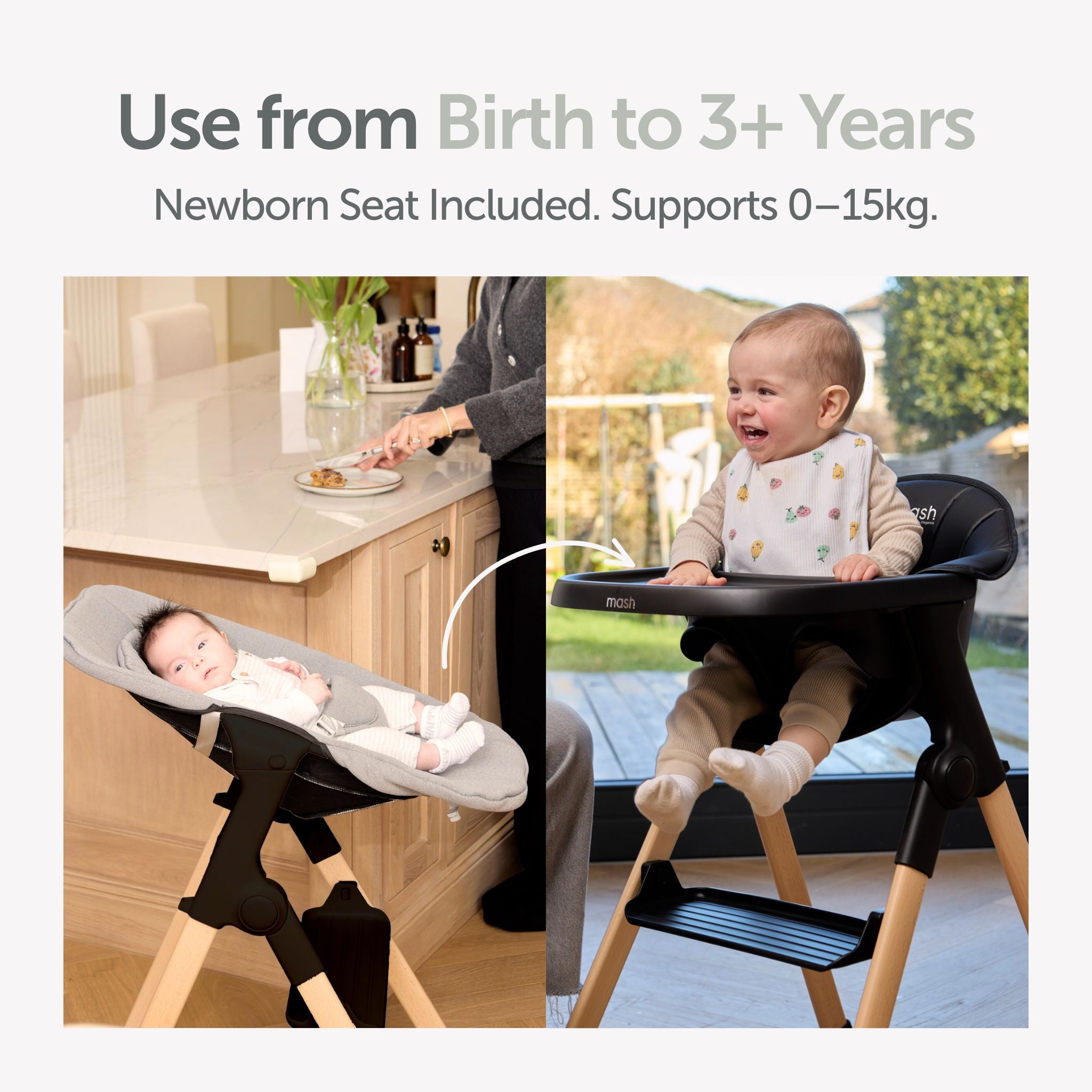 Mash High Chair Bundle - Black