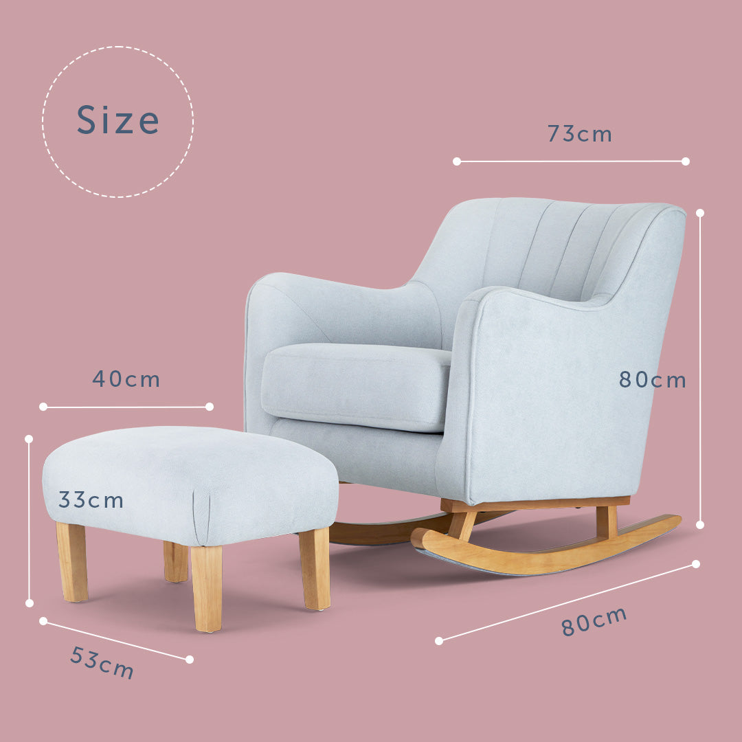 Ollie Kinderzimmer-Schaukelstuhl mit Hocker