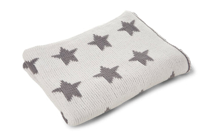 Chenille-Babydecke - Grauer Stern